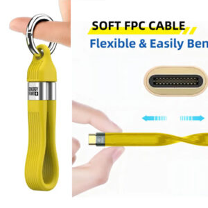 cable llavero c a c 240w 40g 8k data cable amarillo