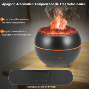 difusor de aceite esencial, difusor de aromaterapia de llama de fuego volcán