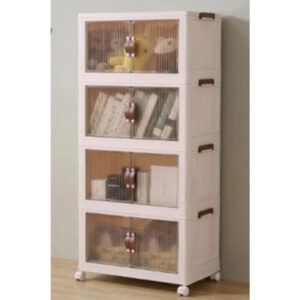 gabinete torre de almacenamiento apilable 4 niveles