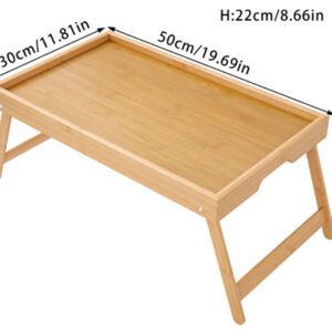 mesa bandeja plegable para desayunar bamboo