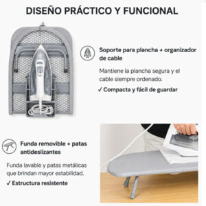 tabla de planchar plegable mesa con soporte plancha