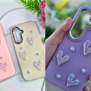FUNDAS CORAZONES CROMADA