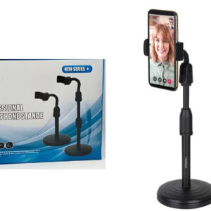Soporte De Pie base Para Celular Ajustable Altura y angulo Negro