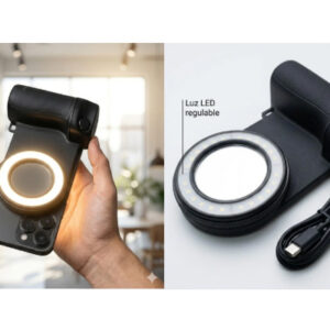 Grip magnético para celular con luz led y obturador