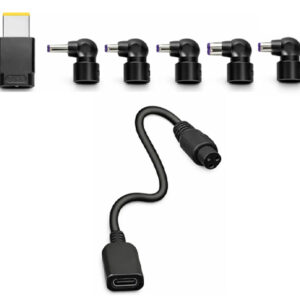 KIT 7 PUNTAS + ADAPTADOR USB-C UNIVERSAL (Dell-Samsung-Acer-HP-Gateway-Lenovo)