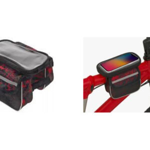 Soporte Bolso Doble Colgante con Porta Celular para Bici